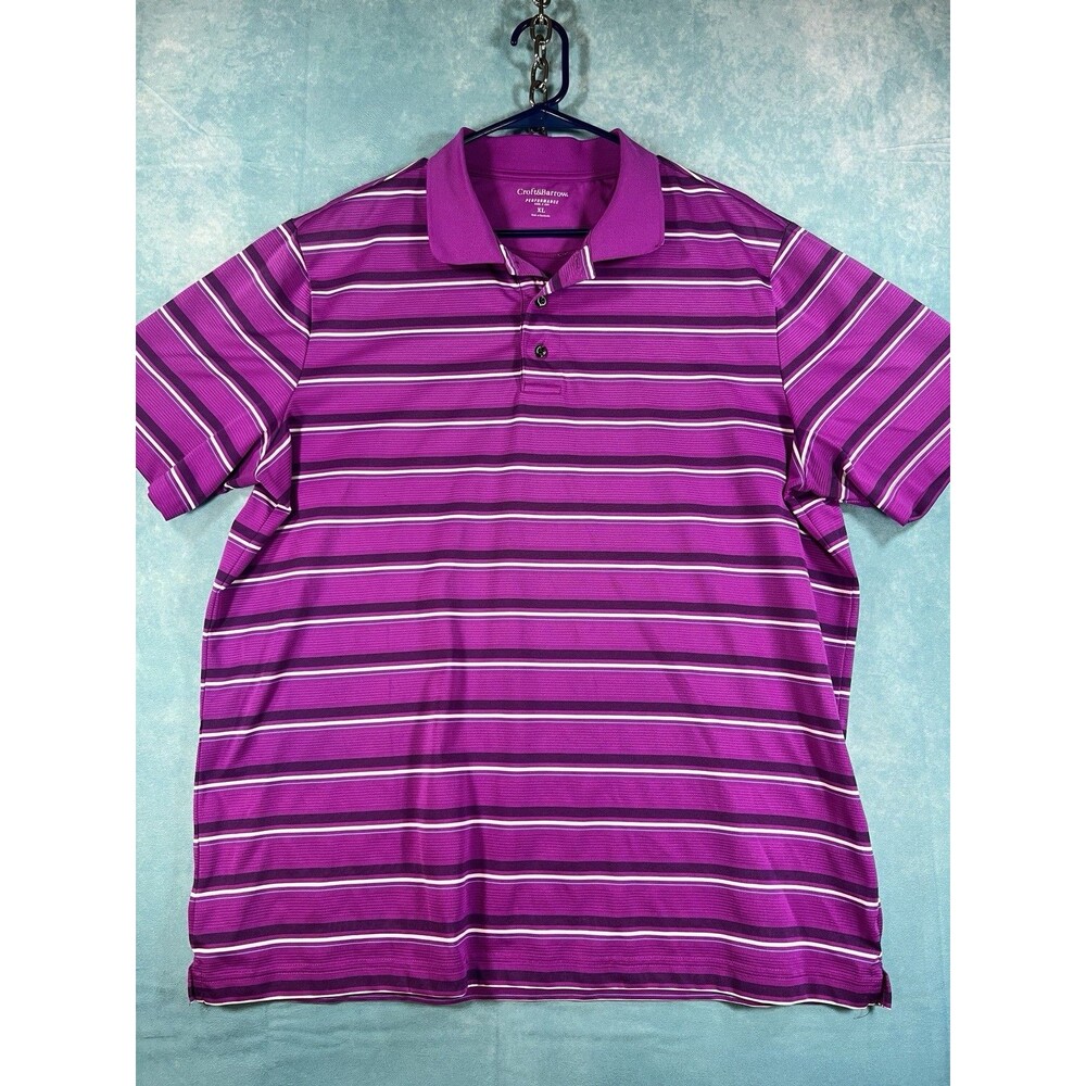 Croft And Barrow Preformance Golf Polo Shirt Y2K VTG Size XL